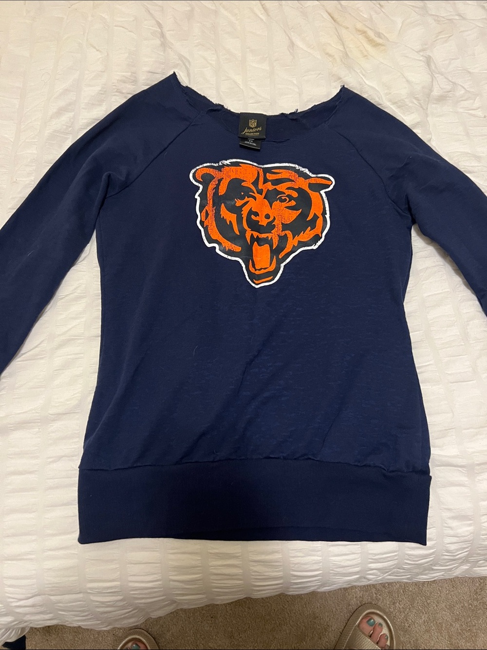 NFL Juniors navy Chicago Bears lightweight sweatshirt